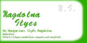 magdolna ilyes business card
