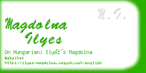 magdolna ilyes business card